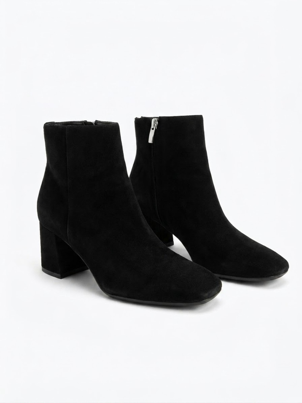 Nine West Suede Ankle Boots – Black, Size 8